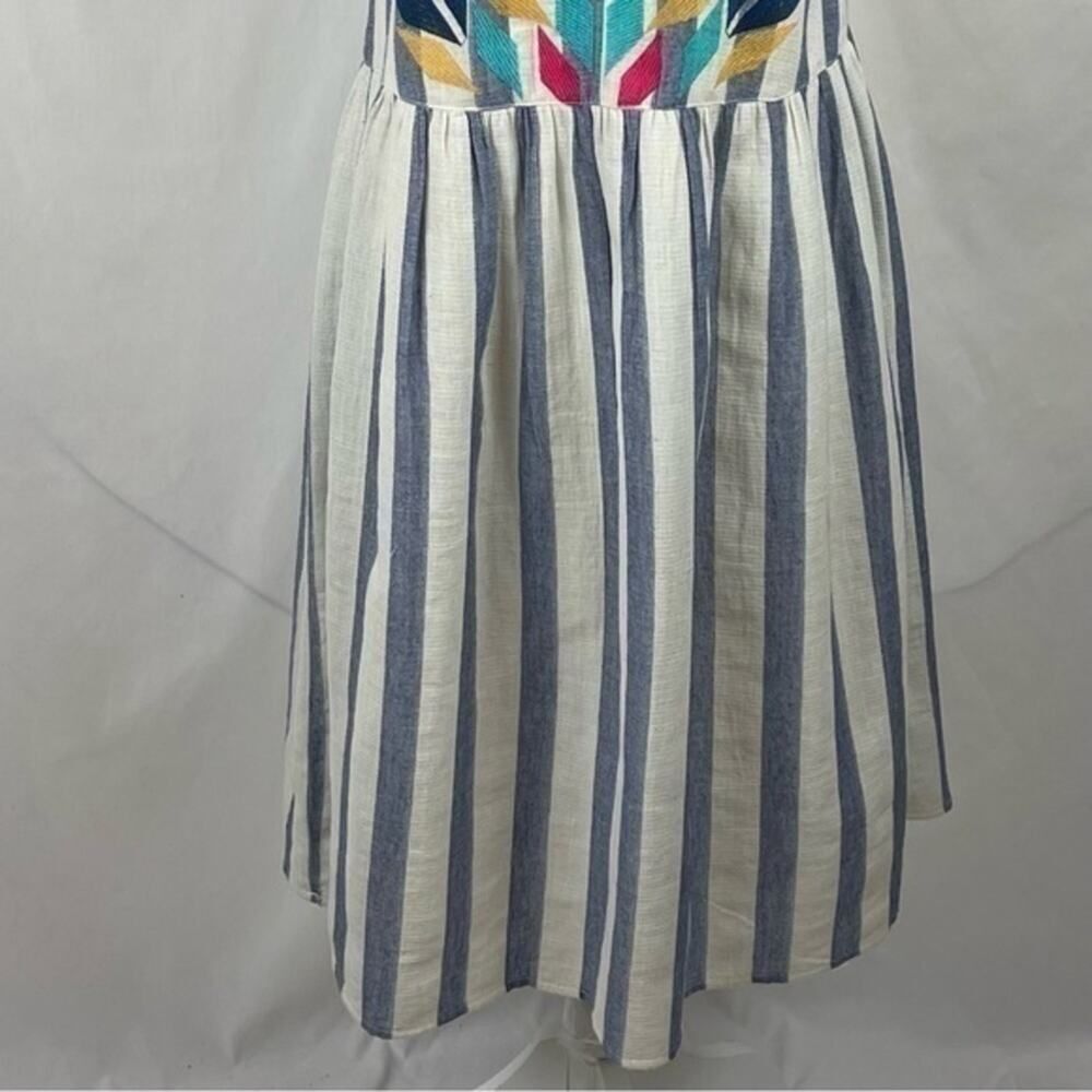 Altar’d State Blue White Striped Cotton Dress NWOT Size S Bohemian Festival - Picture 4 of 11